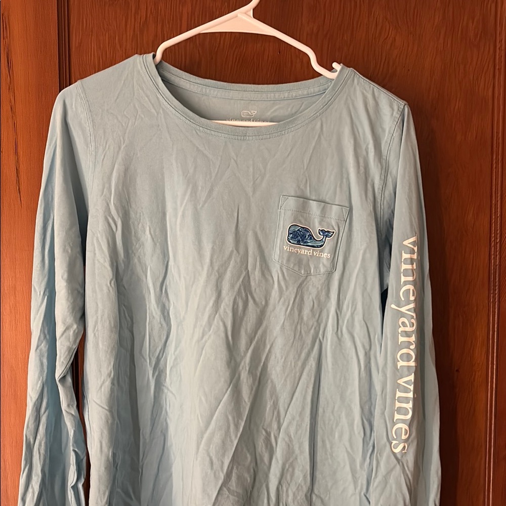 Vineyard Vines Aqua Long Sleeve Tee
